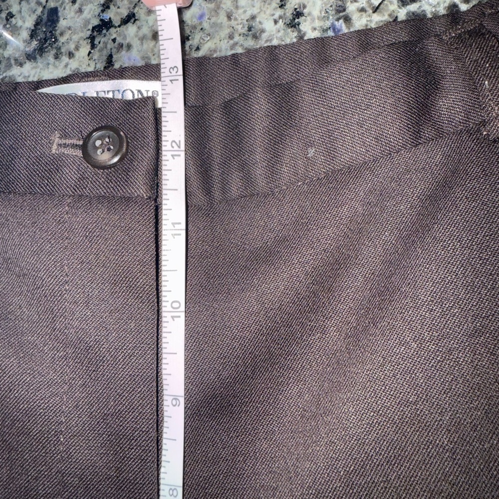 Pendleton Rich Chocolate Wool Brown Pants 12 - Picture 6 of 7
